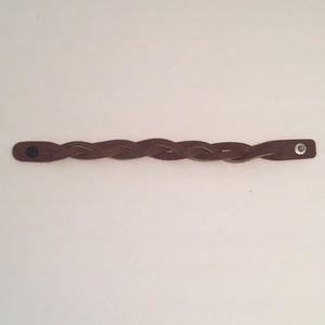 Leather braided bracelet